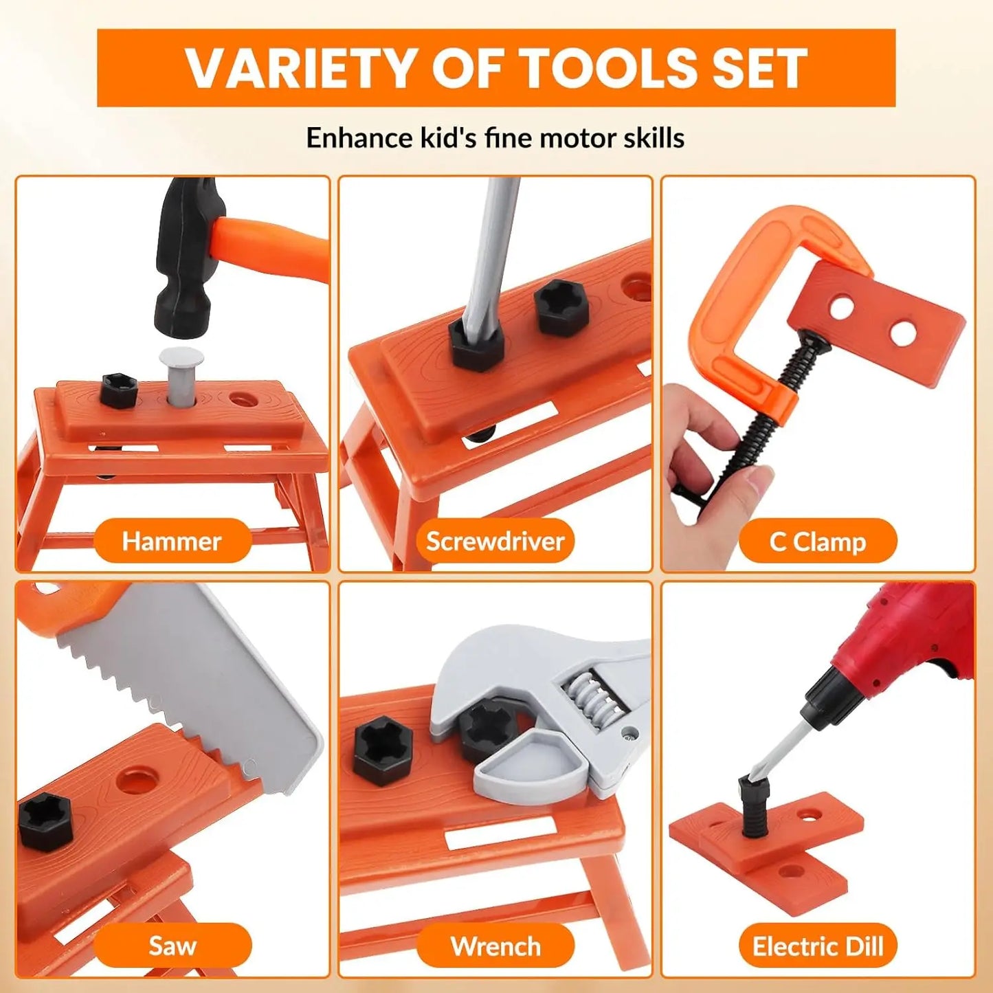 Tool Set Toy for Kids 39/42 PCS Pretend Play