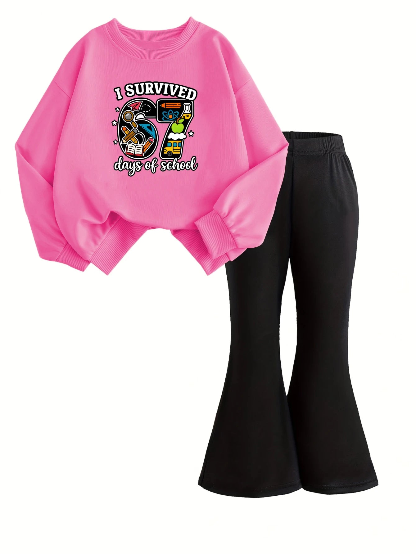 2PCS Girls Sweatshirt pants