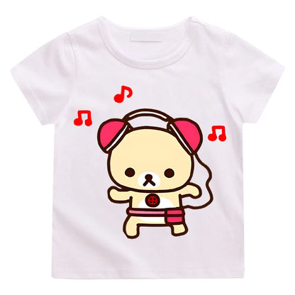 Hip Hop Tops Cartoon Rilakkuma T-shirt Boys