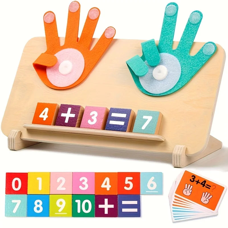 Wooden arithmetic learning board for children