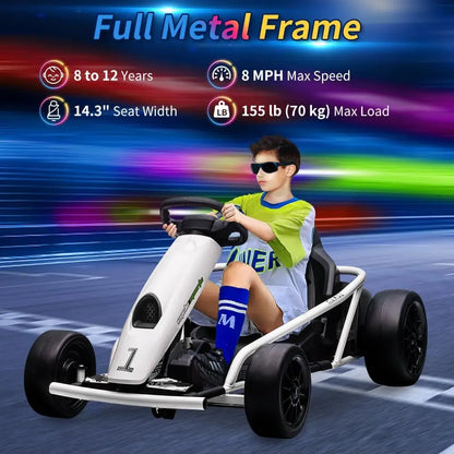 Ride on Go Kart for Teens 24v 2 x 300w Extra Powerful Motors