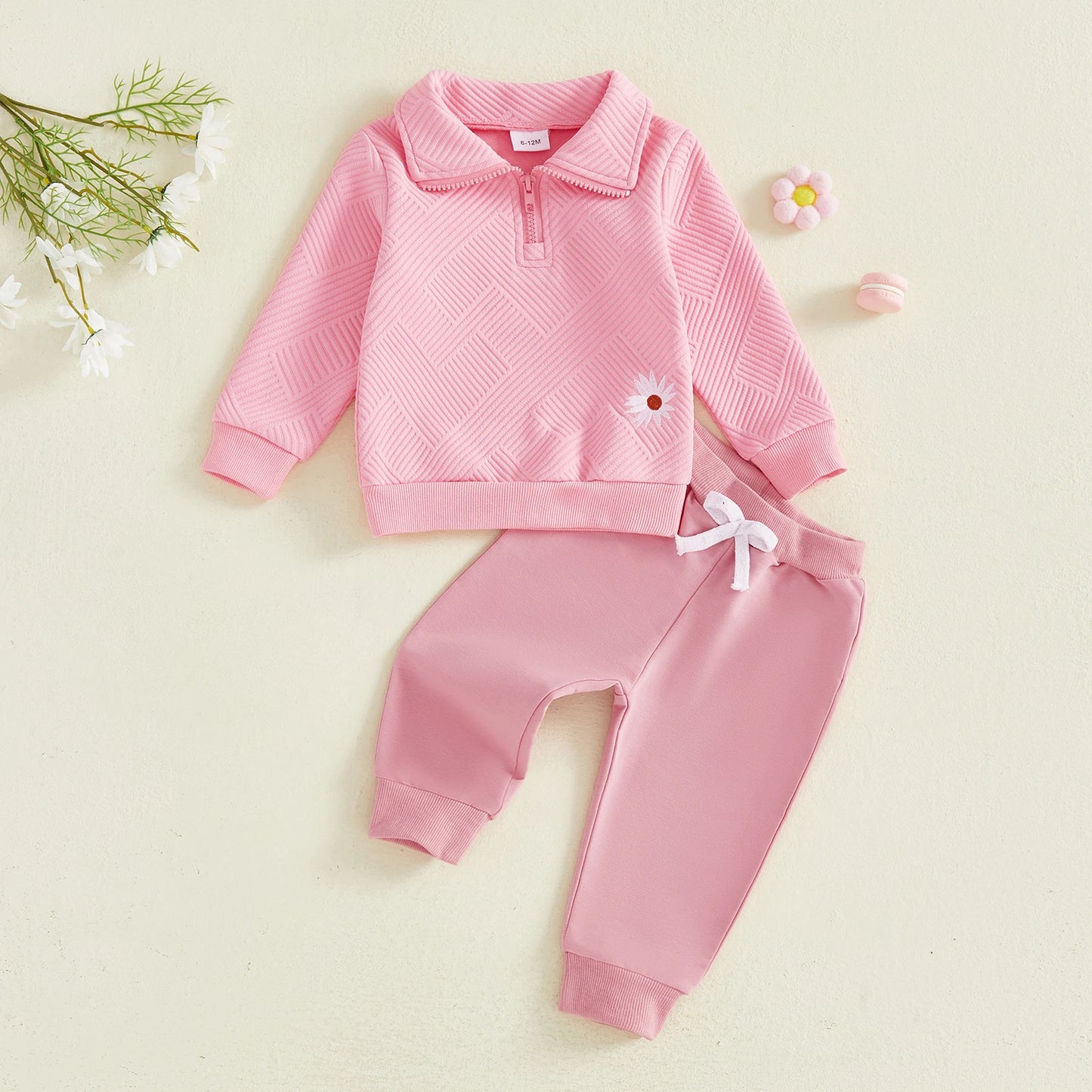 Lioraitiin Baby Girl 2Pcs Spring Outfits Long Sleeve
