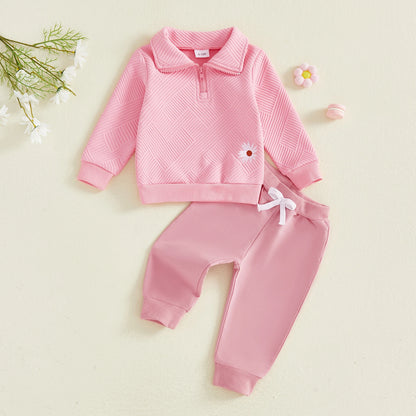 Lioraitiin Baby Girl 2Pcs Spring Outfits Long Sleeve