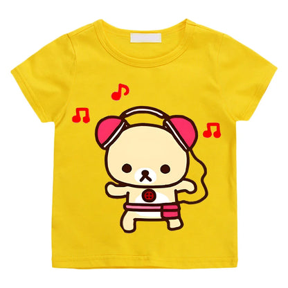 Hip Hop Tops Cartoon Rilakkuma T-shirt Boys