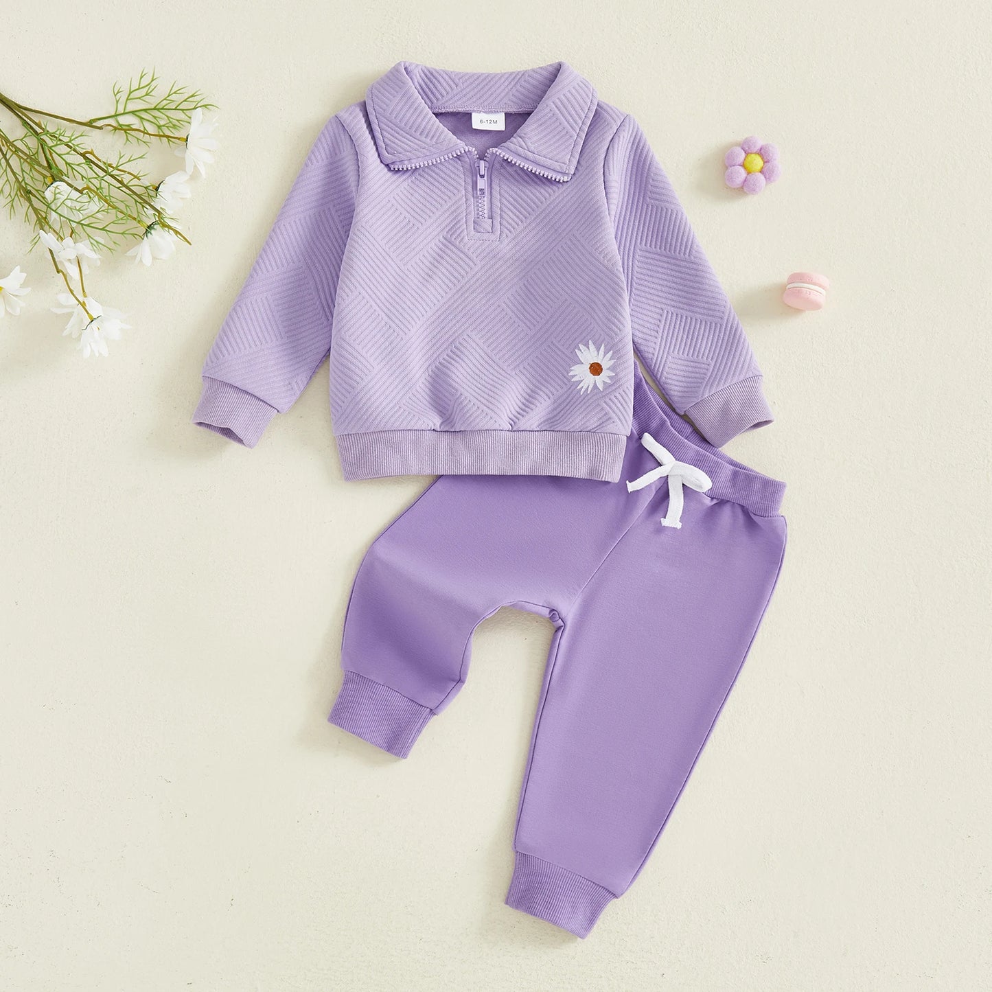Lioraitiin Baby Girl 2Pcs Spring Outfits Long Sleeve