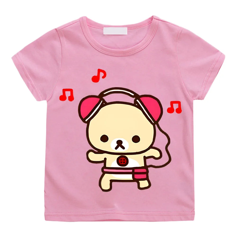 Hip Hop Tops Cartoon Rilakkuma T-shirt Boys
