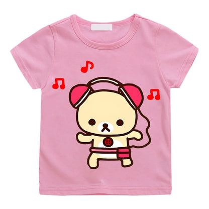 Hip Hop Tops Cartoon Rilakkuma T-shirt Boys