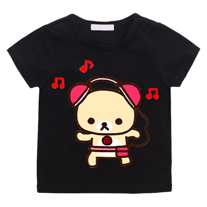 Hip Hop Tops Cartoon Rilakkuma T-shirt Boys