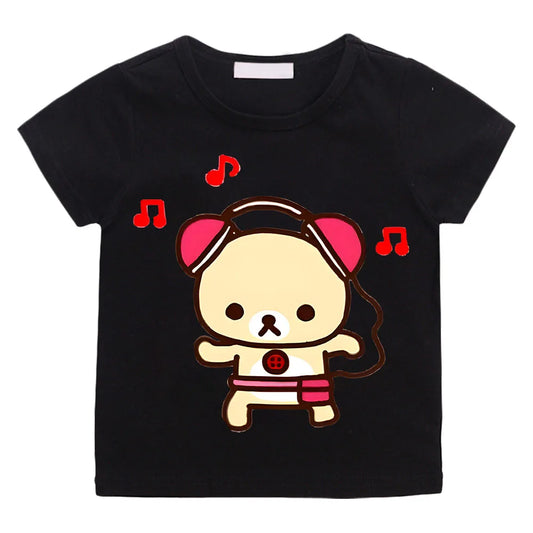 Hip Hop Tops Cartoon Rilakkuma T-shirt Boys