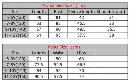 2PCS Girls Sweatshirt pants
