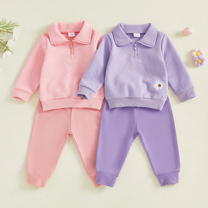 Lioraitiin Baby Girl 2Pcs Spring Outfits Long Sleeve