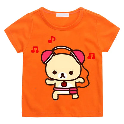 Hip Hop Tops Cartoon Rilakkuma T-shirt Boys