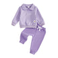 Lioraitiin Baby Girl 2Pcs Spring Outfits Long Sleeve